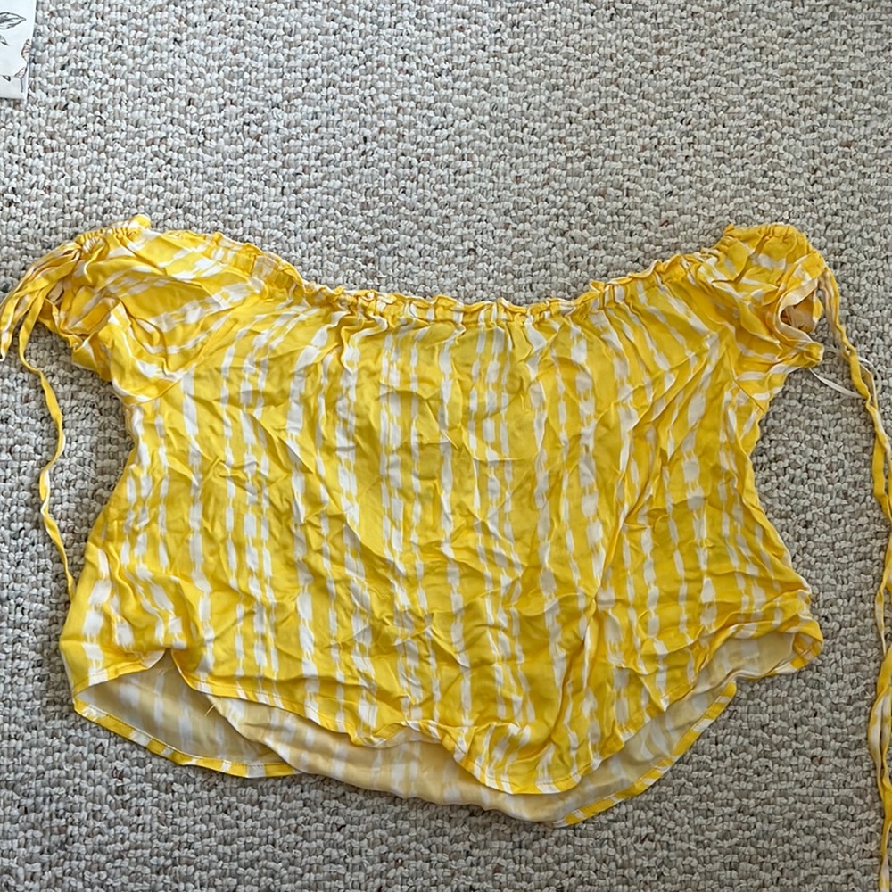 Off the Shoulder Yellow Top
